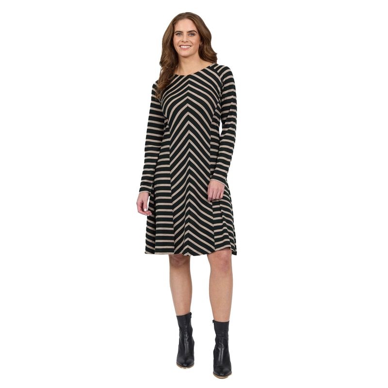Vassalli 100% Merino Long Sleeve Swing Dress image number 3